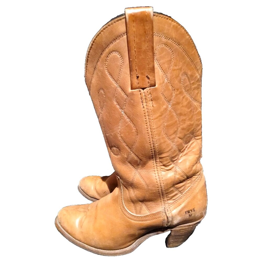 Frye Tan Heeled Boots - Picture 3 of 11